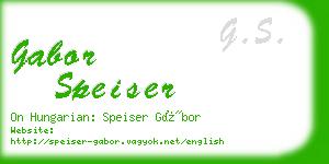 gabor speiser business card